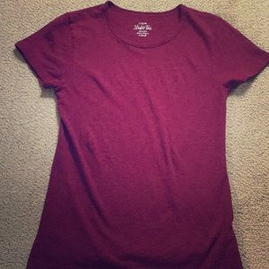 Burgundy J Crew Studio Tee